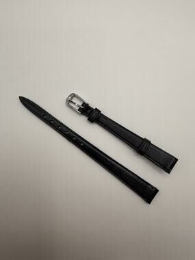 10mm KREISLER Saddle Calf Black NOS Vintage Watch Band & Silver-Tone Buckle